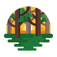 Have a look at this catchy forest landscape vector