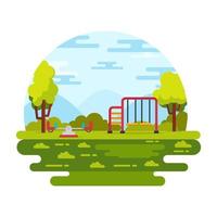 A trendy flat illustration of playground, editable vector