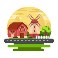 A premium flat illustration of cottage is up for use vector