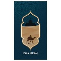 vertical design vector isra miraj greeting post