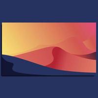 sunset background design in the desert as a greeting isra miraj vector