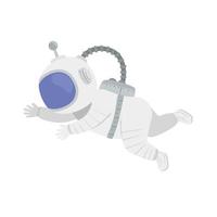 astronauta personaje flotante vector