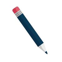 blue pencil school supply vector