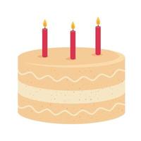 birthday cake with candles vector