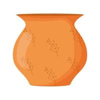 Ceramic kitchenware. Cute handmade ceramic dishes. Kitchen tools, pottery. Flat vector illustration