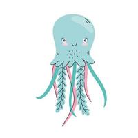 cute jellyfish animal vector