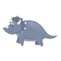 cute styracosaurus character vector