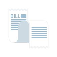 paper receipt bill vector