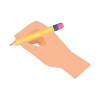 hand writing with pencil vector