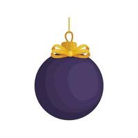 purple christmas ball vector