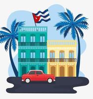 escena de la calle cuba vector