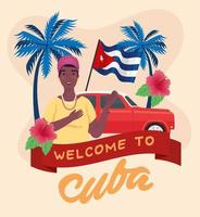 bienvenido a cuba vector