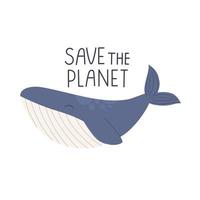 save the planet poster vector