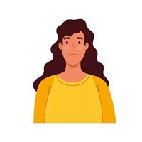 young woman character vector