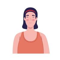 woman with eyes closed vector