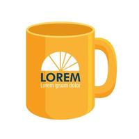 mockup of ceramic mug vector