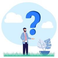 Illustration vector graphic cartoon character of question