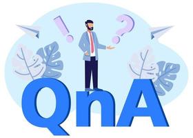 Illustration vector graphic cartoon character of Question and Answer