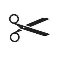 Black Scissors icon vector