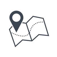Map navigation pointer icon vector