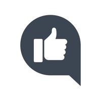 Like feedback icon vector