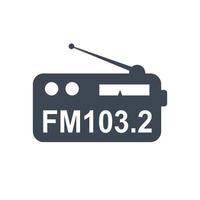 icono de radio fm vector