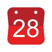 28 icono de fecha de evento, icono de fecha de calendario vector