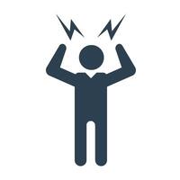 Man angry icon vector