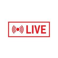 Live Stream, Live Icon, Live Streaming Icon Symbol vector