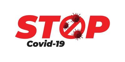 Stop Covid19 Sign vector