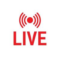 Live Stream, Live Icon, Live Streaming Icon Symbol vector