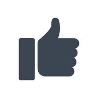 Like feedback icon vector