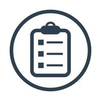 Note icon with round circle vector