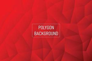 Abstract polygon red background vector