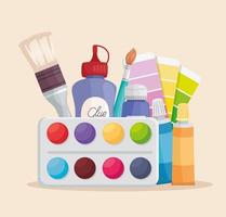 pallette and artist tools vector