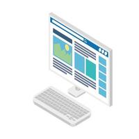 computer with web page vector