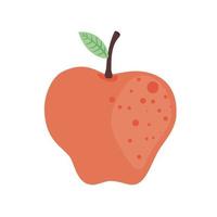 fruta de manzana roja vector