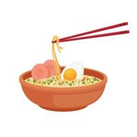 sopa de ramen deliciosa vector