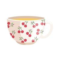 ceramic cup with with tea vector