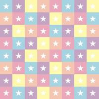 Cute star geometric pattern pastel background vector