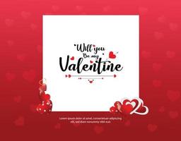 Will you be my valentine card background and free vector