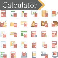 diseño de iconos de calculadora vector