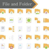 files and folders icons Design vector