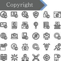 Copyright icons Design vector