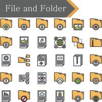 files and folders icons Design vector