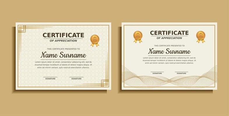 achievement award certificate design template