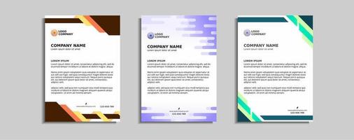 modern corporate letterhead template design vector