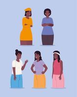 mujeres afroamericanas vector