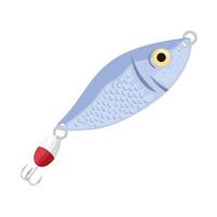 señuelo de pesca lila vector