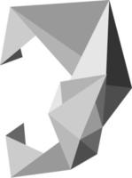 Abstract geometric background in grayscale.  Triangle vector illustration. Dark and light contrast.